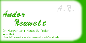 andor neuwelt business card